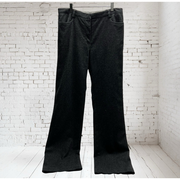 J. Crew Women's Trouser Pants Size 10 Tall Campbell Wool Blend Straight Leg Gray - Picture 1 of 10